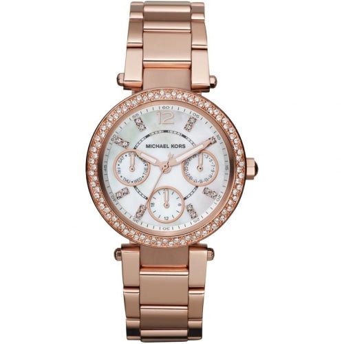 Michael Kors Ladies Mini Parker Rose Gold Stainless Steel Watch - MK5616